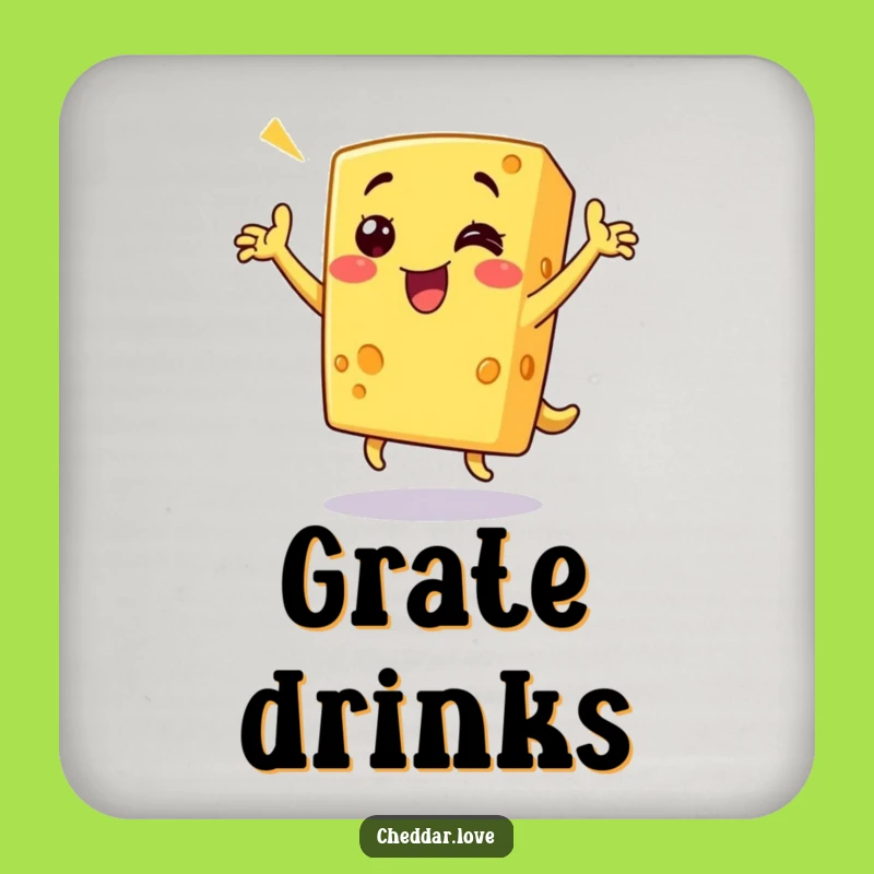 Funny Cheese Dance Coaster Set: Protect Surfaces with Cheesy Humor