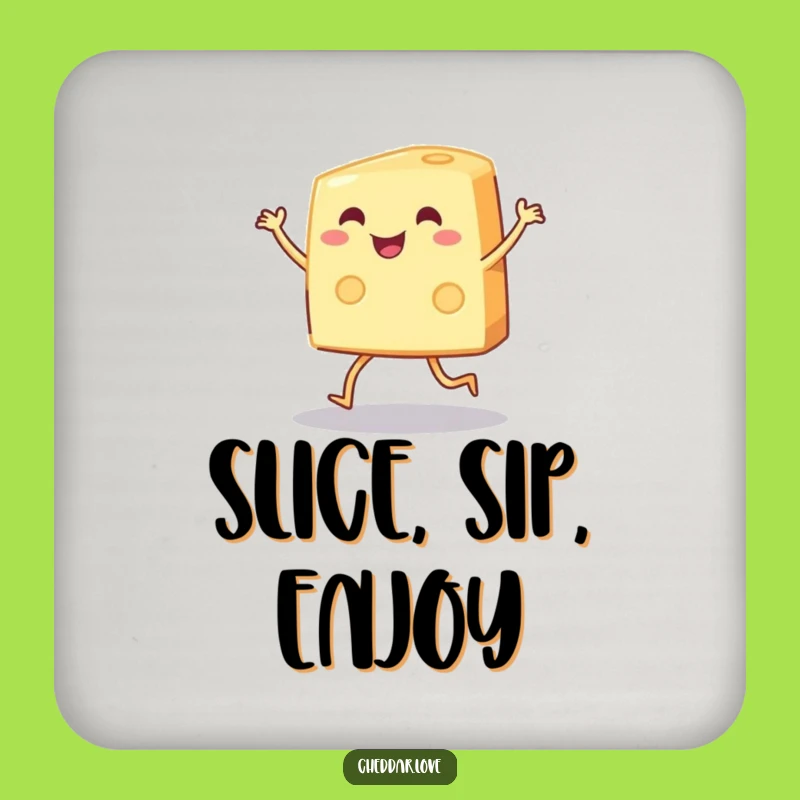 Funny Cheese Dance Coasters: Protect Surfaces with Humor, Perfect Funny Gift!