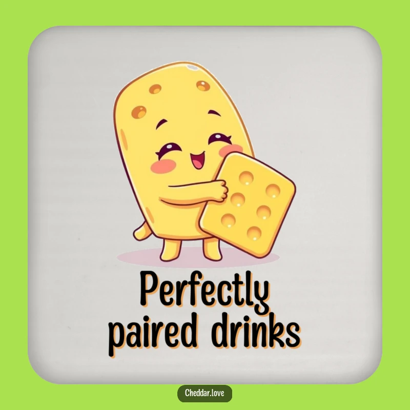 Funny Cheesy Hug Coaster: Protect Surfaces with Affection, Ideal Humorous Gift!