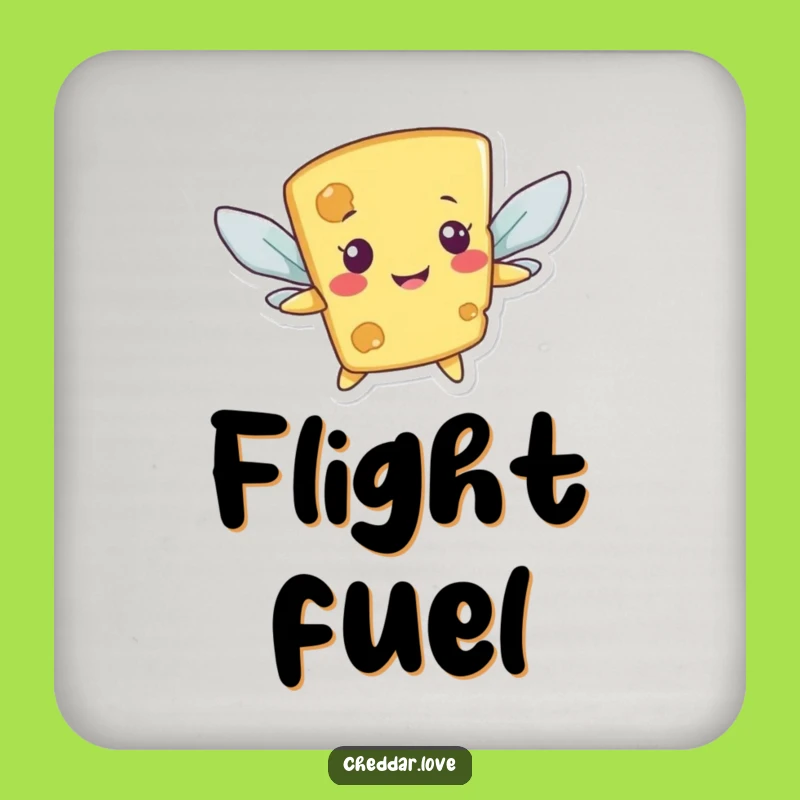 Funny Flying Cheese Coaster: Sip with Humorous Ambition!