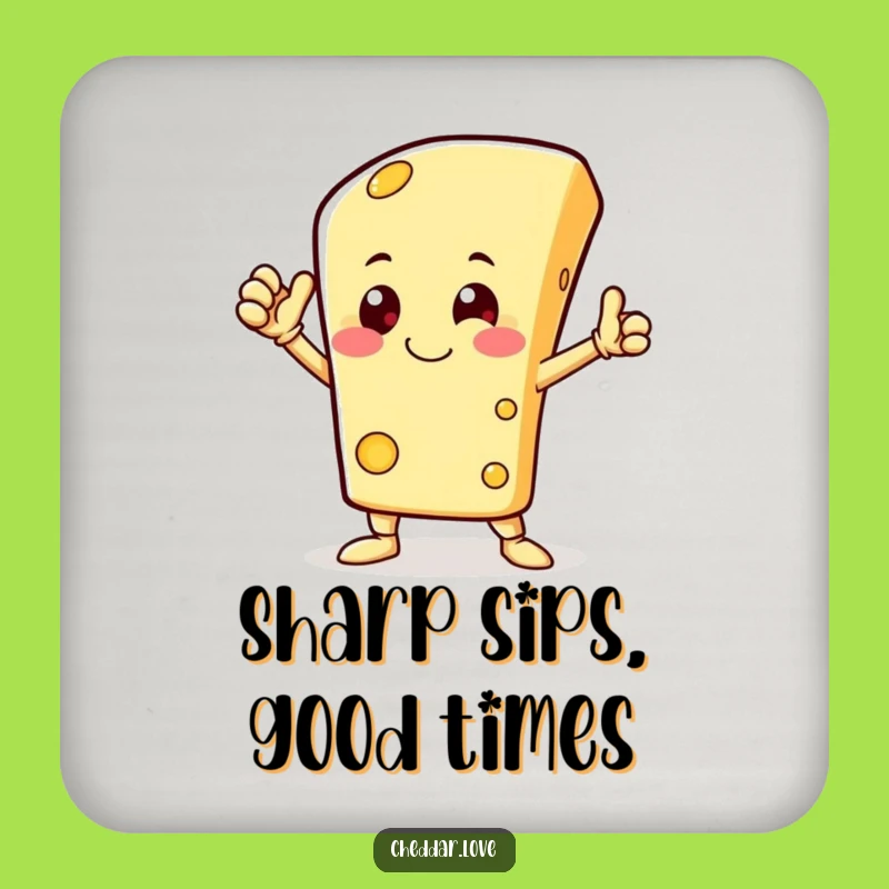Funny Happy Cheese Hero Coaster - Protect Surfaces With Whimsy
