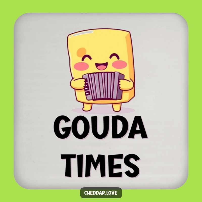 Funny Cheese Accordion Coaster: Protect Surfaces with Music