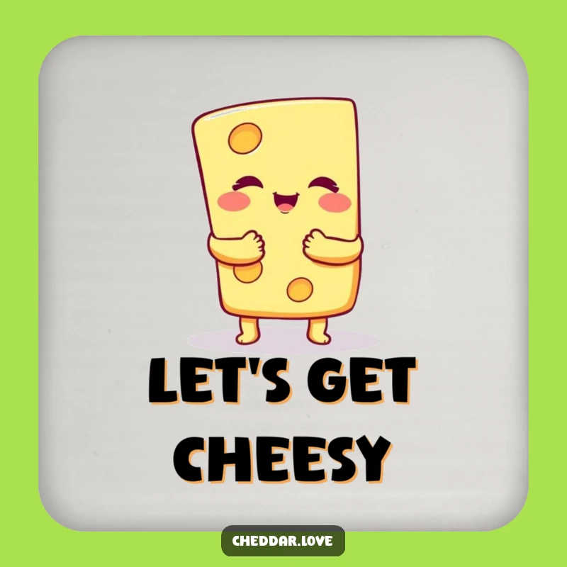Funny Cheese Hug Coasters: Protect Surfaces with a Hilarious Cheesy Embrace - Set Gift!