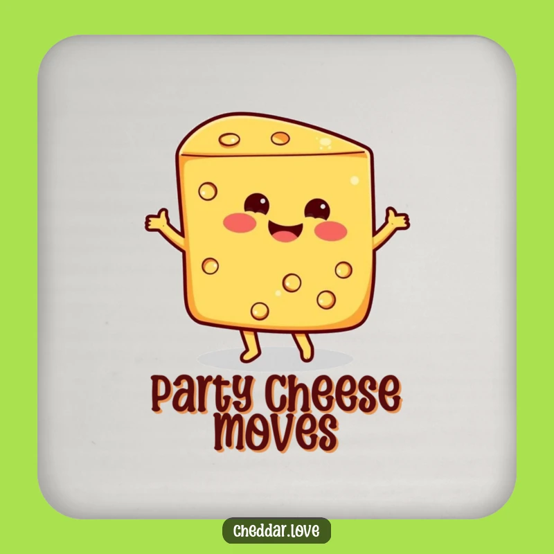 Funny Dancing Cheese Wedge Coasters, Gift Set for Cheesy Tables