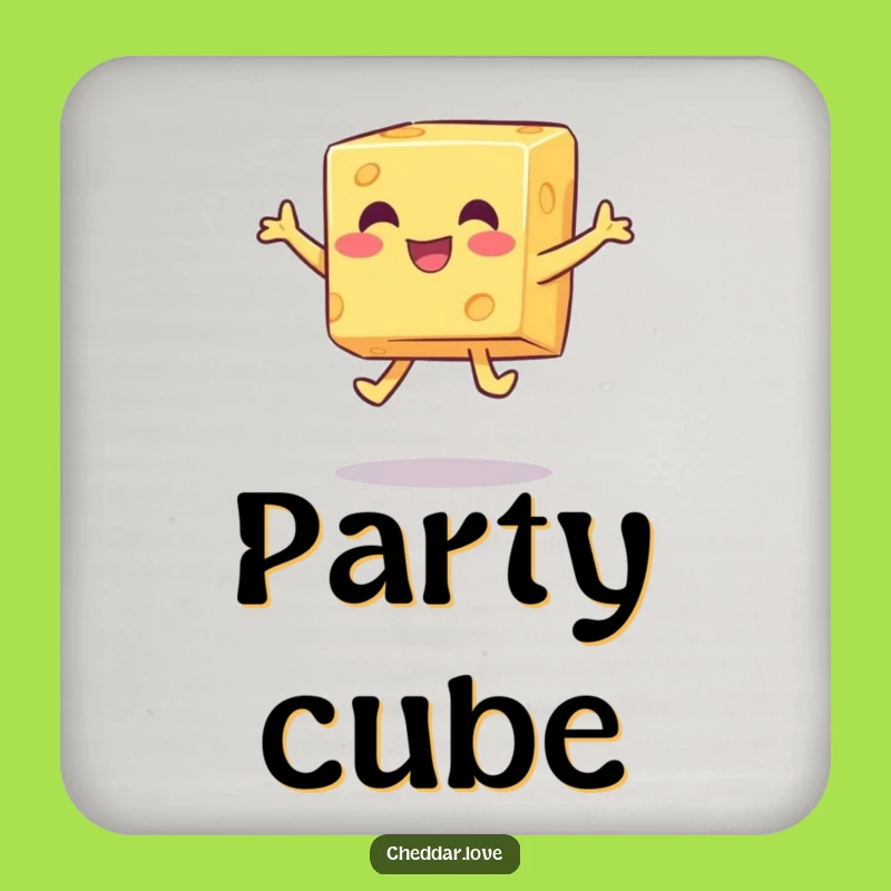 Funny Jumping Cheese Cube Coaster - Protect Surfaces with Playful Style!