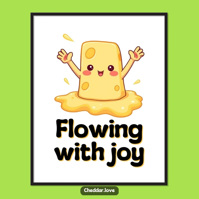 Funny Melted Cheese Poster: Add Cheerful Vibes with this Hilarious Art