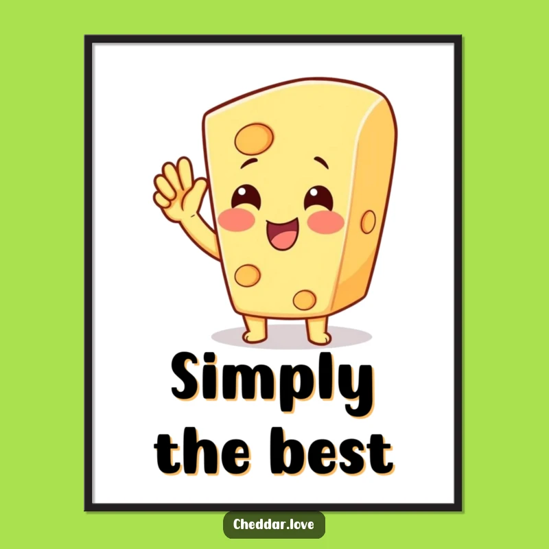 Funny Cheese Cheer Poster - Deliciously Humorous Art Print Gift