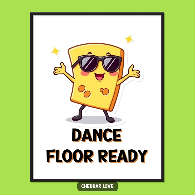 Funny Disco Cheese Poster: Add a Groovy Vibe to Your Walls