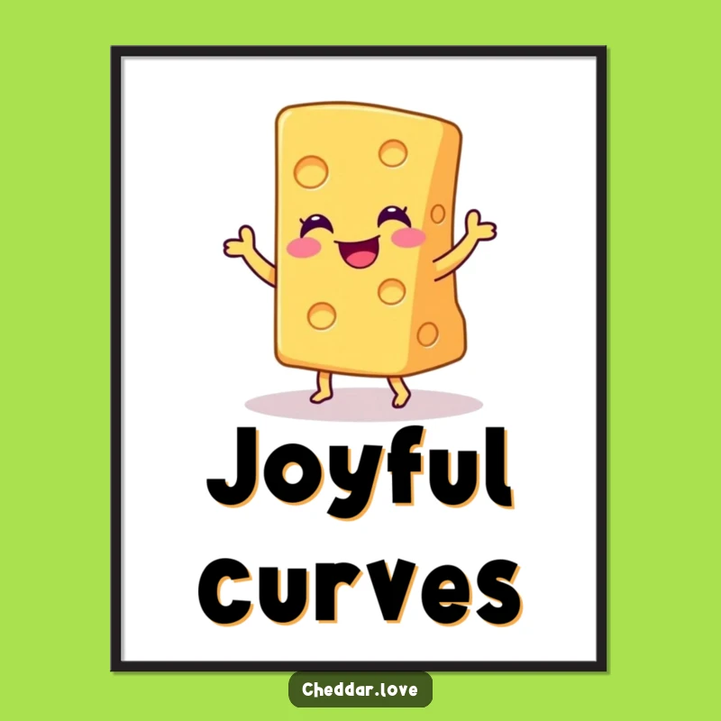 Funny Cheddar Dance Poster: Wall Art That Celebrates Joy!