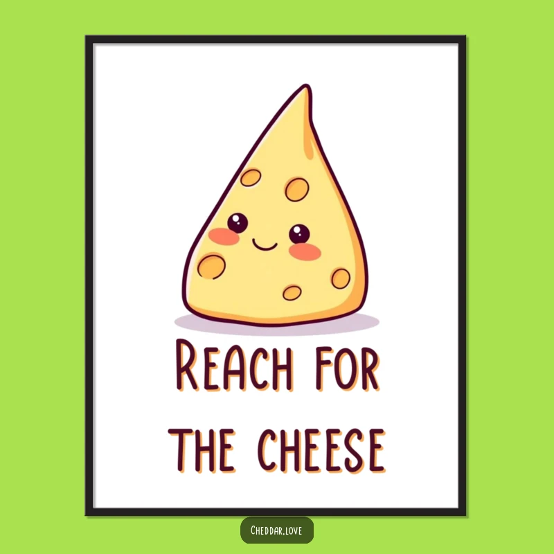 Funny Pointing Cheese Wedge Poster - Motivational Art for Your Space