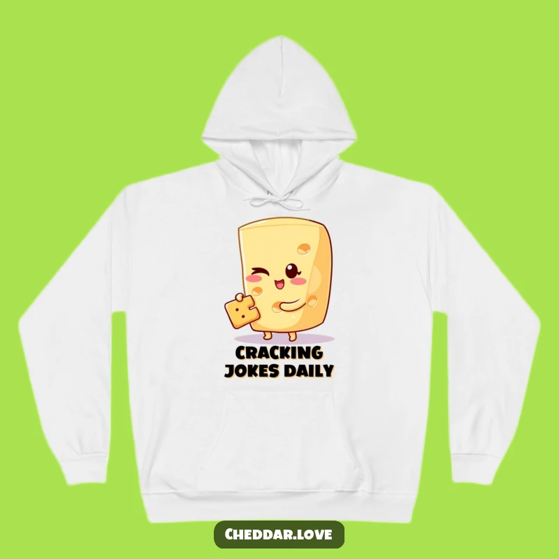 Cozy Funny Winking Cheese Hoodie: Warmth and Wittiness Combined