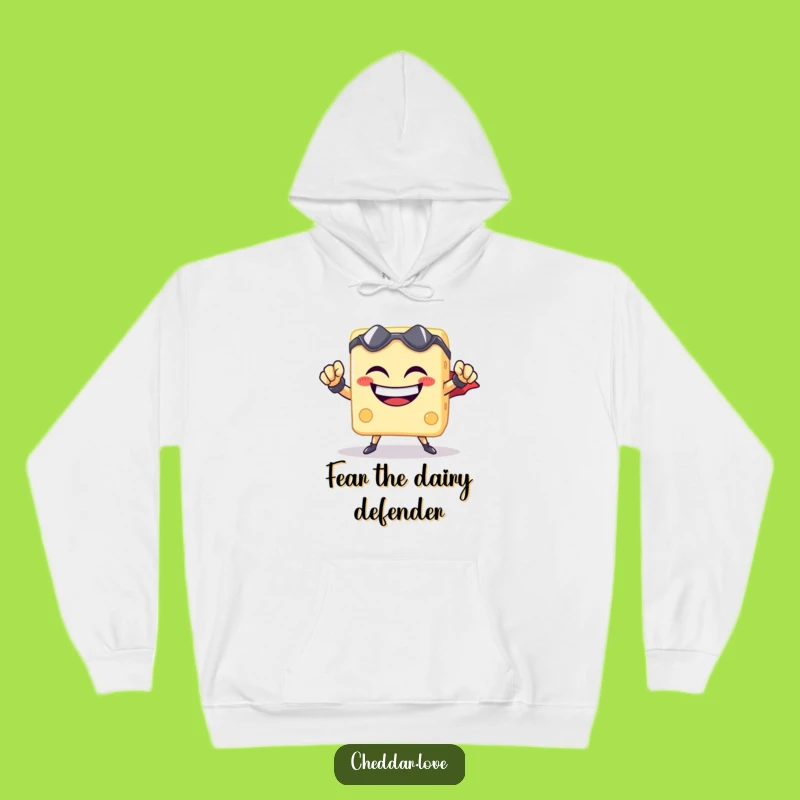 Funny Cheese Cube Superhero Hoodie - Cozy and Hilarious Comfort for All