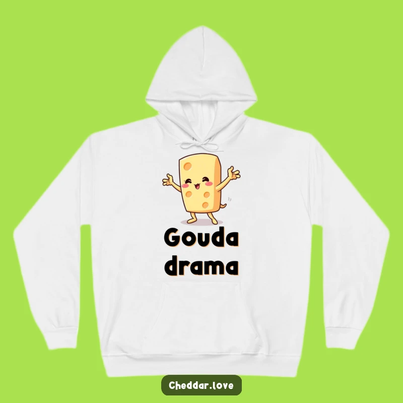 Funny Dramatic Cheese Pose Hoodie - Cozy & Comedic Comfort for All!