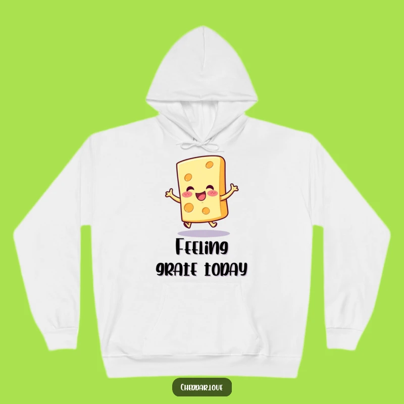 Funny Hopping Cheese Slice Hoodie - Cozy Up in Cheerful Comfort