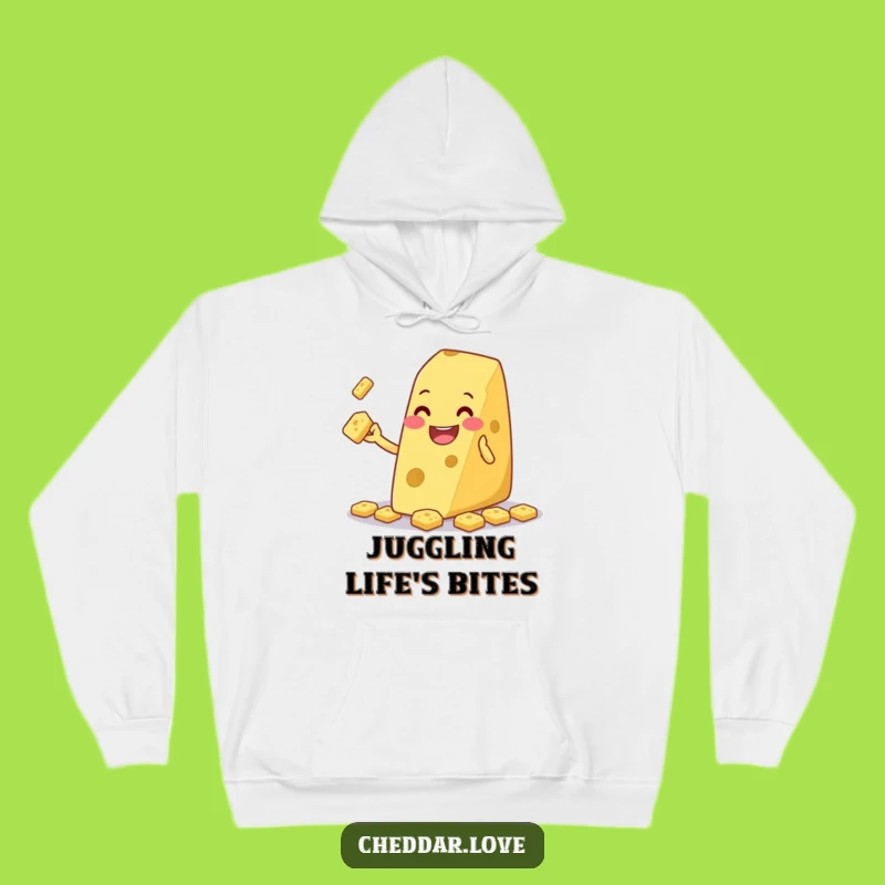 Funny Juggling Cheese Wedge Hoodie: Cozy Up with Cheesy Entertainment