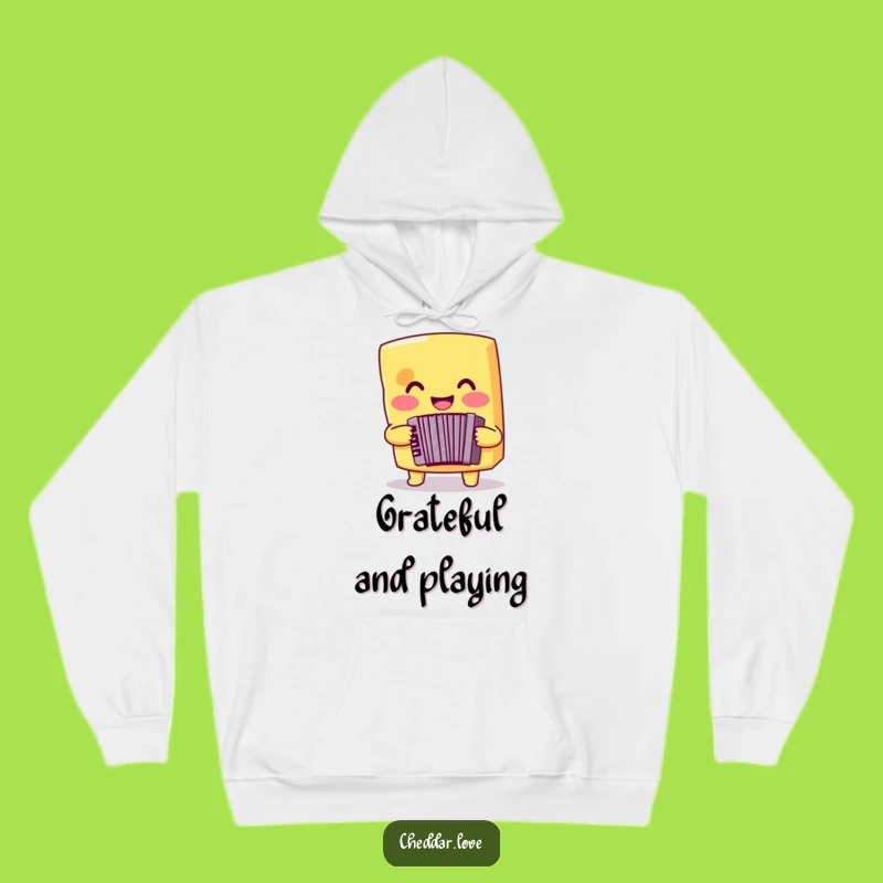 Funny Cheese Accordion Hoodie: Cozy Musical Gift for Fans