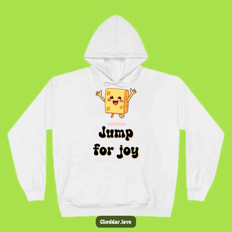 Funny Cheese Jump Hoodie: Cozy Cheddar Block Pullover, Warm & Hilarious Gift
