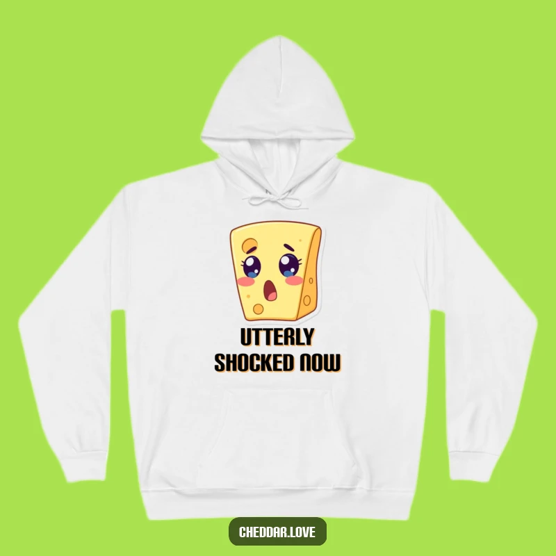 Funny Surprised Cheese Slice Hoodie: Stay Cozy and Expressive, Funny Gift!