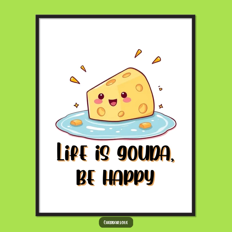Free Printable Funny Cheese Art: Glee Dive Downloadable Wall Decor Digital Gift
