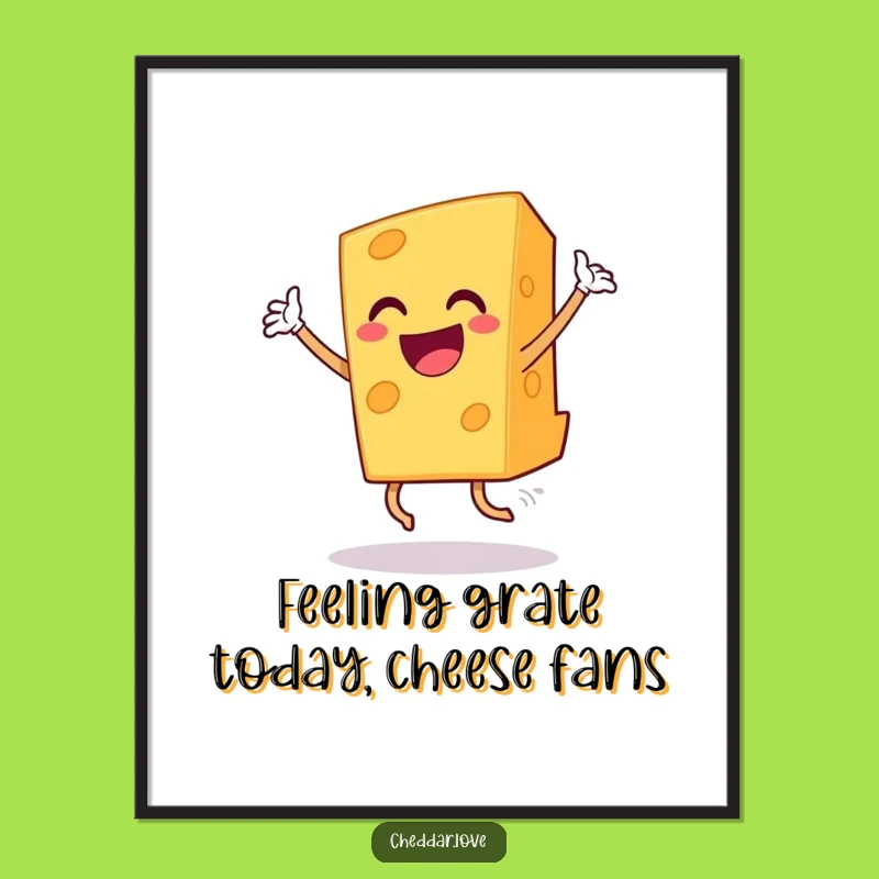 Funny Free Printable Wall Art: Cheesy Dance Celebration, Quirky Downloadable Decor