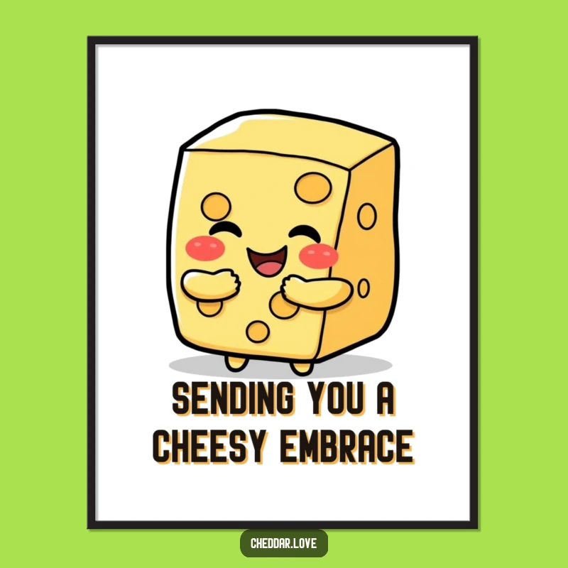 Funny Free Printable Wall Art: Cheesy Hug Decor, Whimsical Downloadable Art