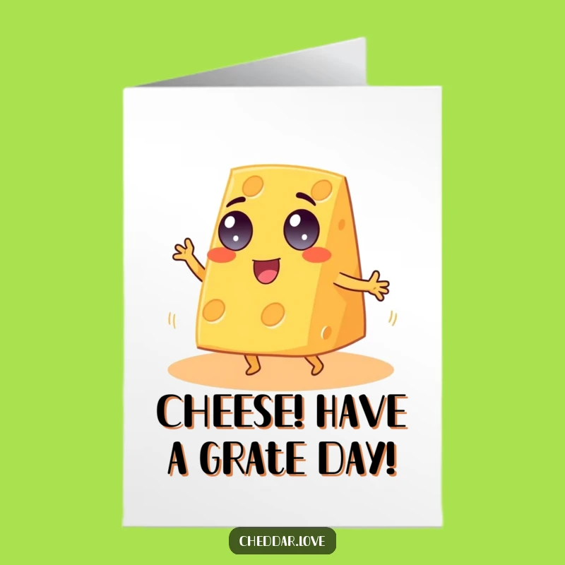 Free Printable Birthday Card Funny Cheddar Cheese Dancer - Instant Download Gift