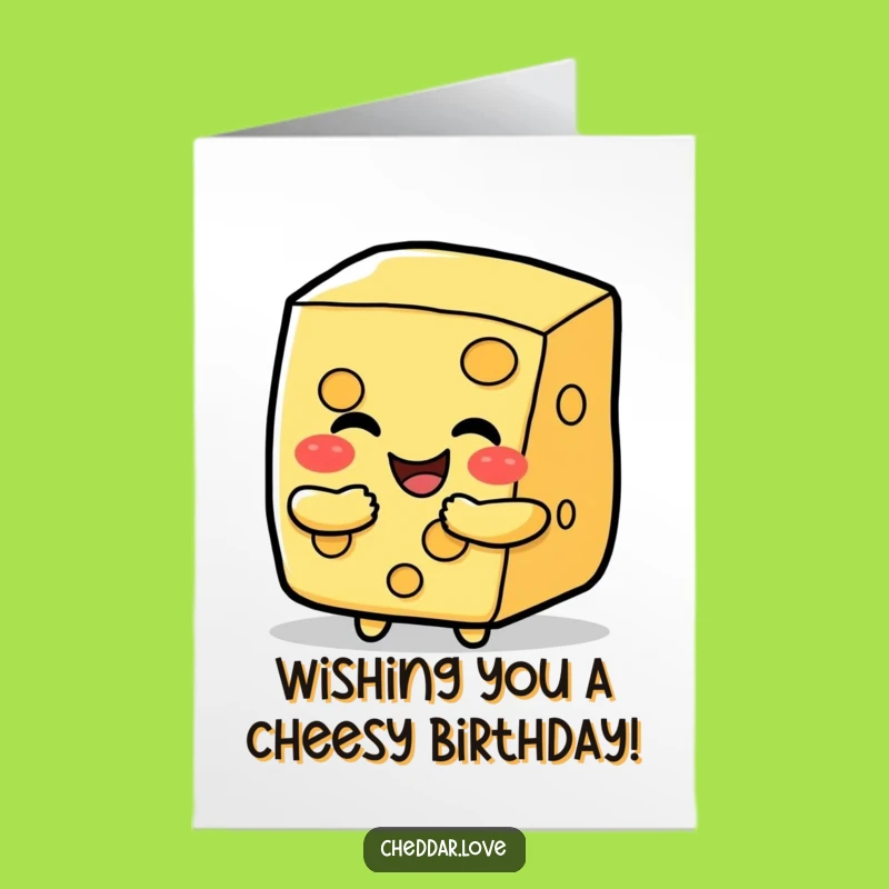 Free Printable Birthday Card: Cheesy Hug Slice, Warm & Funny DIY Gift