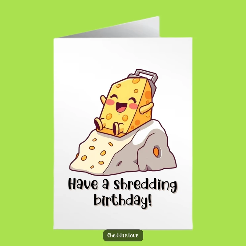 Free Printable Birthday Card: Grater Slide Cheese - Fun Gift