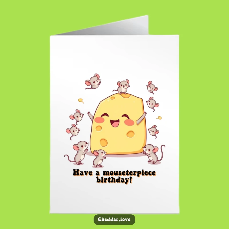 Free Printable Birthday Card: Juggling Cheese & Mice - Hilarious Downloadable Gift