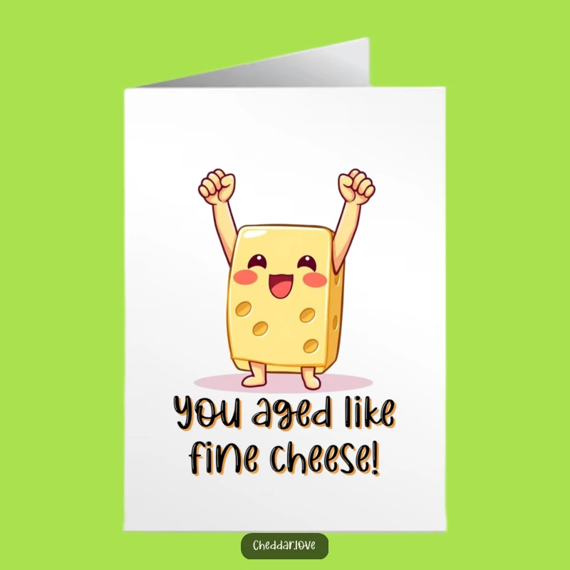 Free Printable Birthday Card: Victory Cheese Design for a Cheesy Celebration Gift