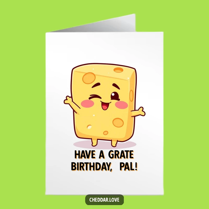 Free Printable Silly Cheese Birthday Card - Winking Downloadable Funny Gift