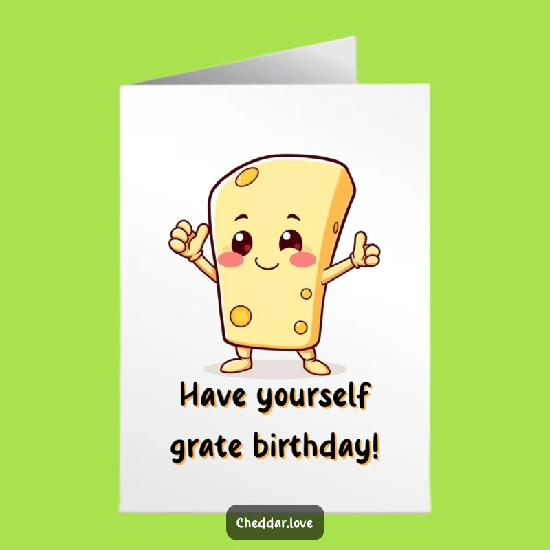 Free Printable Birthday Card: Heroic Cheese - Funny Downloadable Gift!