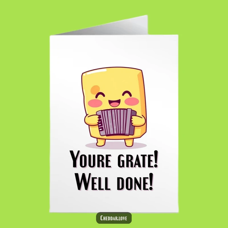 Free Printable Cheese Congrats Card: Funny Music Maker Downloadable