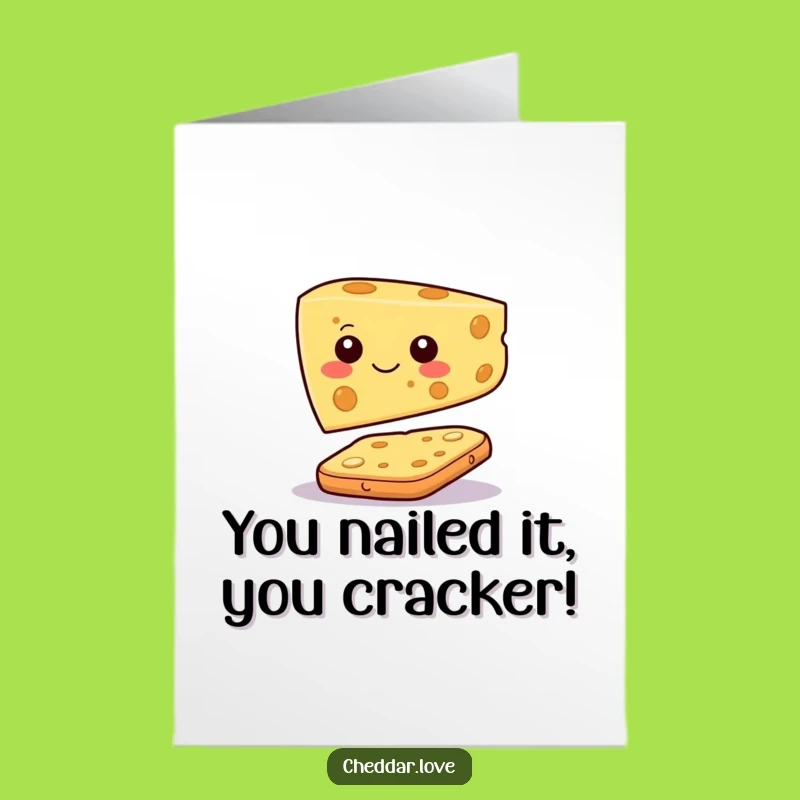 Free Printable Congrats Card: Cheesy Balance Humorous Downloadable Gift