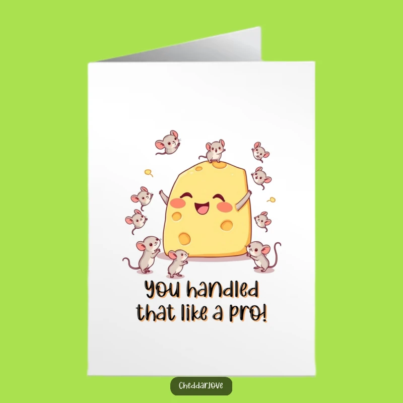 Free Printable Congrats Card: Cheesy Juggling Feat! A Funny Downloadable Gift