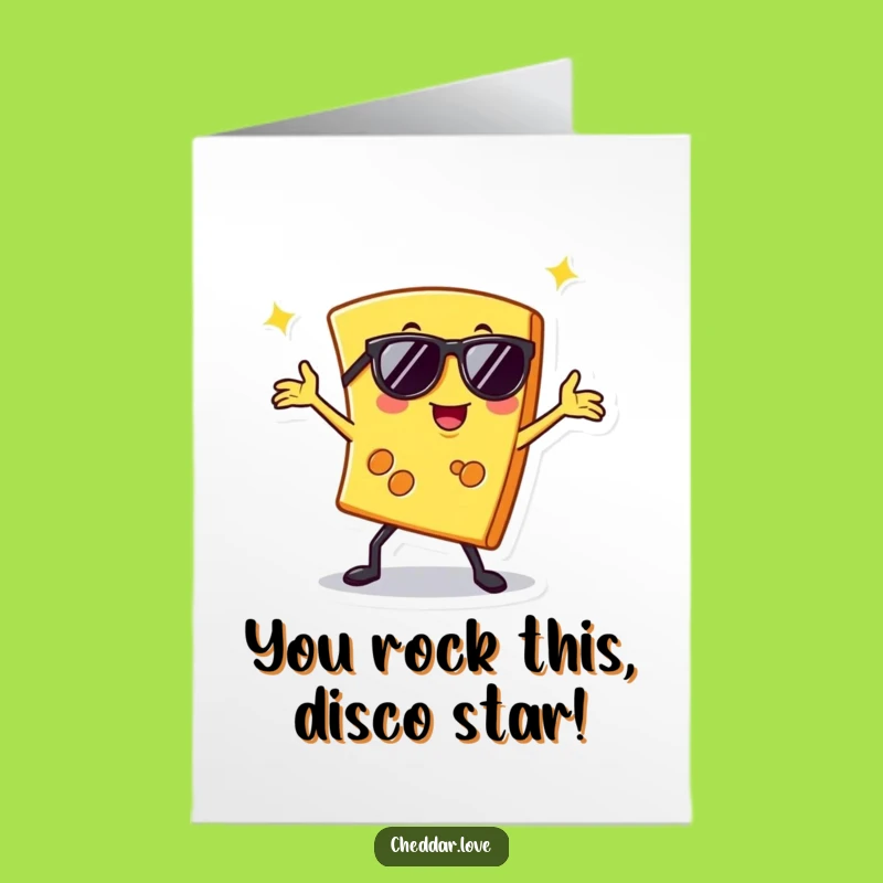 Groovy Free Printable Congrats Card: Disco Cheese - Hilarious Downloadable!