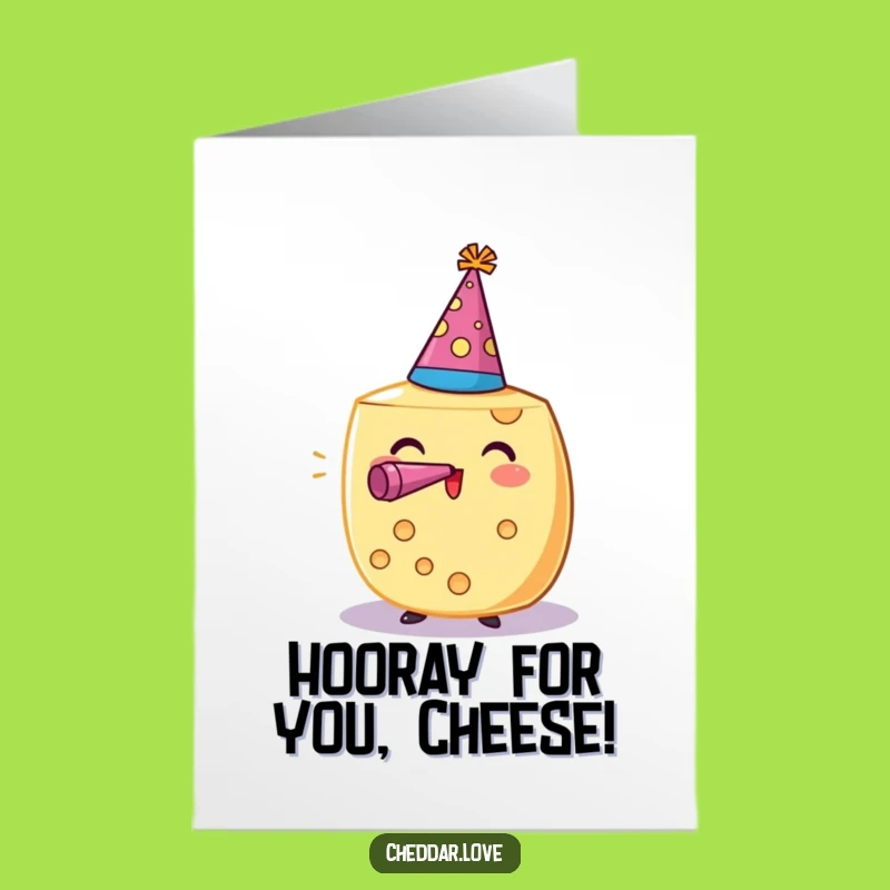 Free Printable Congrats Card: Party Cheese Wheel Funny Downloadable Greeting