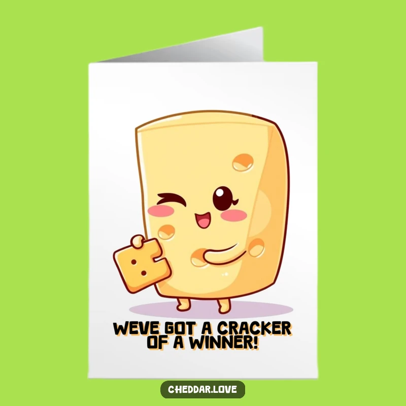 Free Printable Congrats Card: Cheesy Wink of Success - Downloadable Greeting