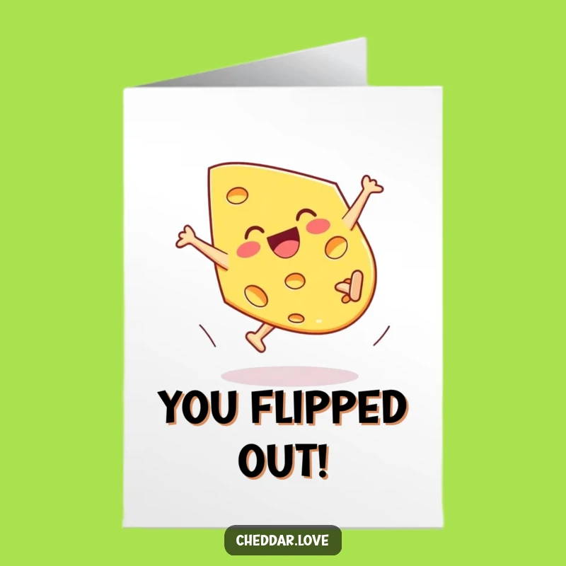 Free Printable Congrats Card: Cartwheeling Cheese - Celebrate Big