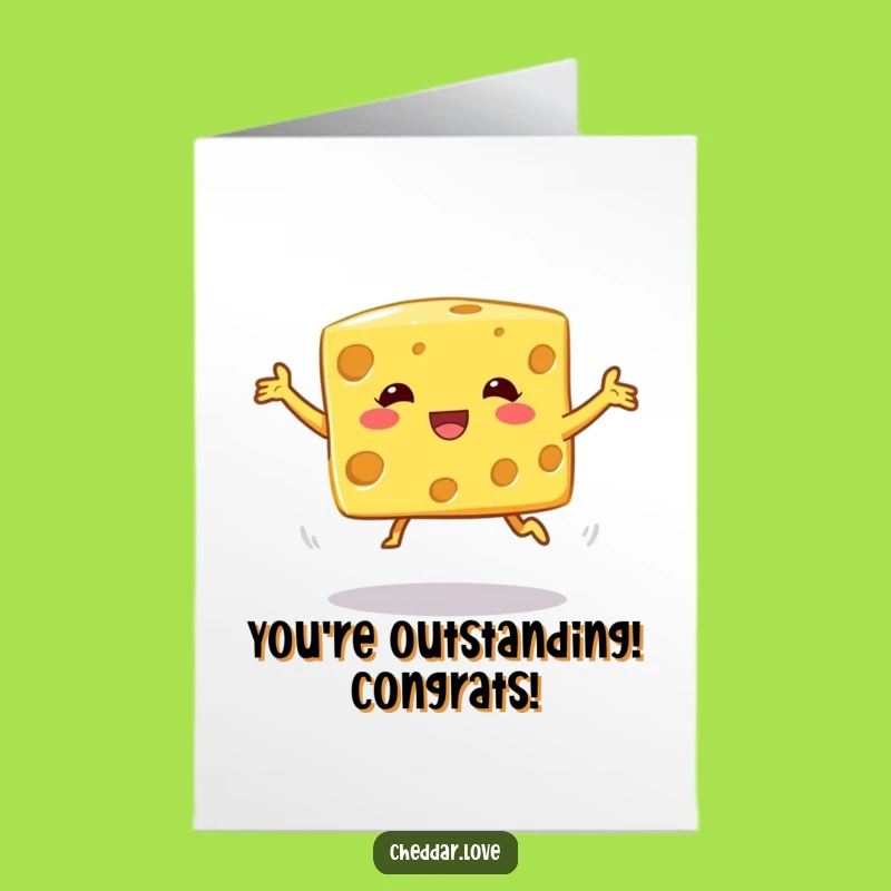 Free Printable Congrats Card: Cheese Cube Lands Victory Jump, Hilarious