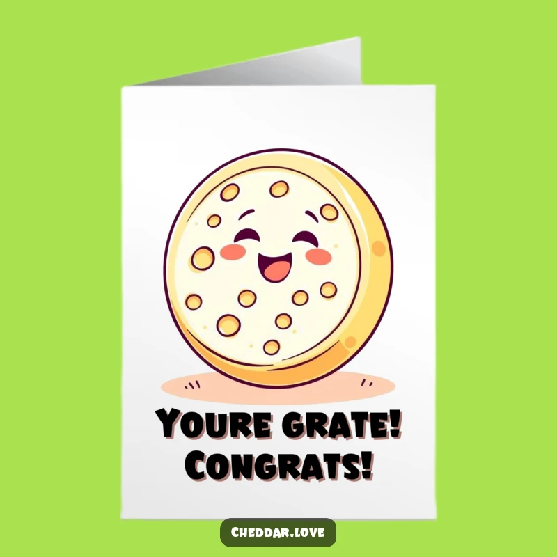 Free Printable Congrats Card: Rolling Cheese Wheel for a Funny Downloadable Victory
