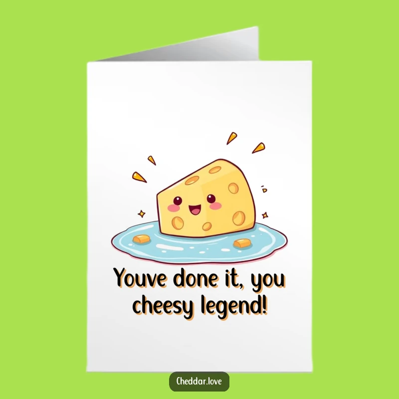 Free Printable Cheese Congratulations Card: Diving into Success Downloadable Digital Joy