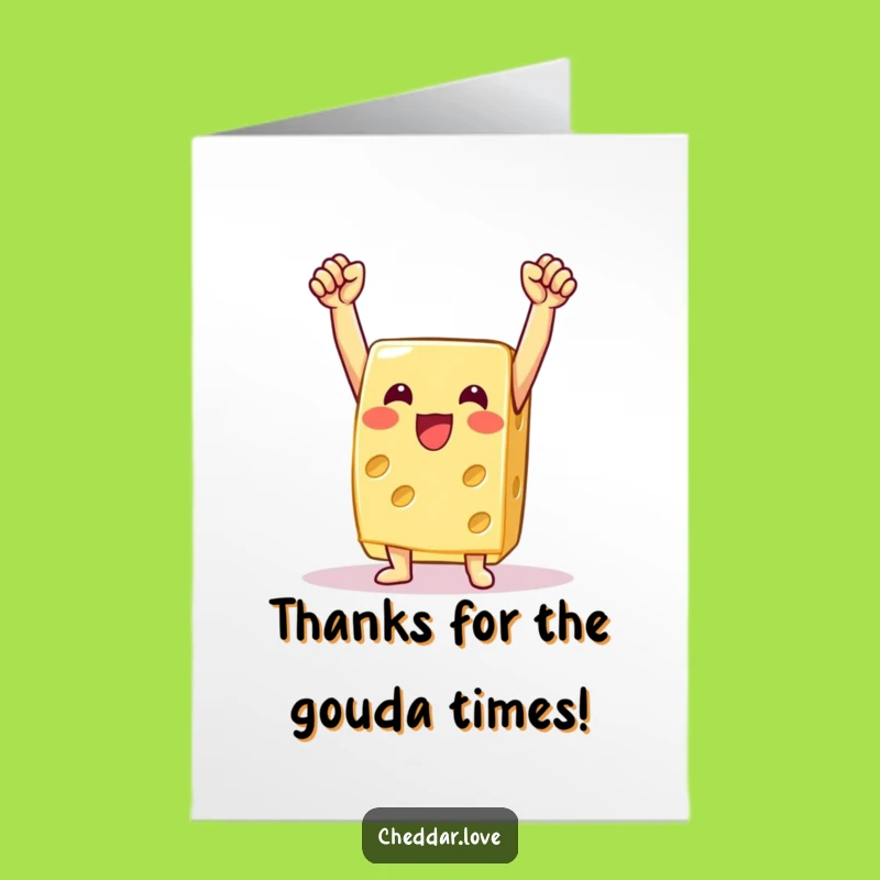 Free Printable Thank You Card: Cheesy Victory for Your Kindness, Downloadable Gift