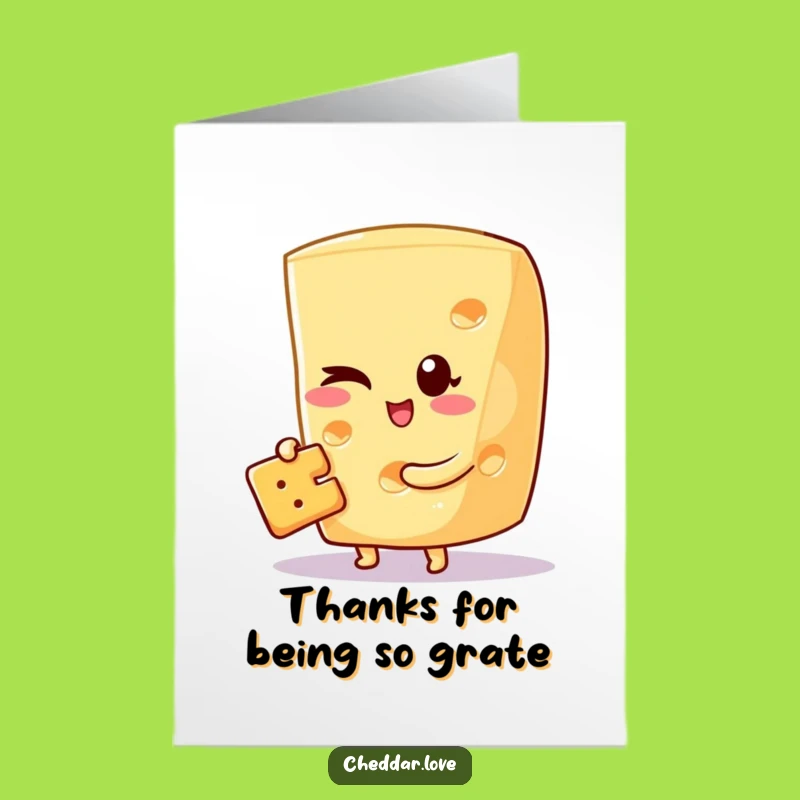 Free Printable Thank You Card: Cheesy Winking Gratitude - Downloadable Greeting