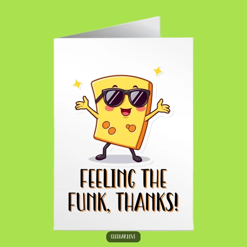 Free Printable Thank You Card: Disco Cheese - Funny Downloadable Art