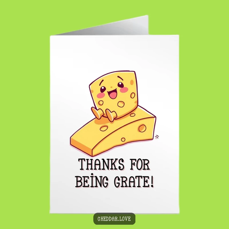 Free Printable Thank You Card: Cheese Slides with Gratitude, Downloadable Gift