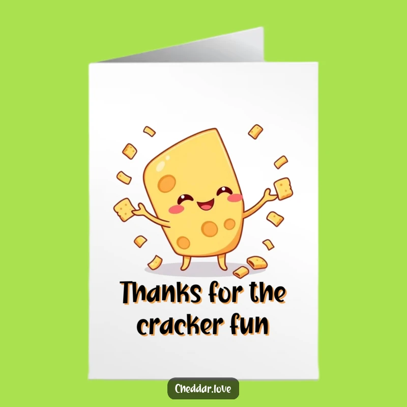 Free Printable Thank You Card: Juggling Cheese Funny Downloadable Gift