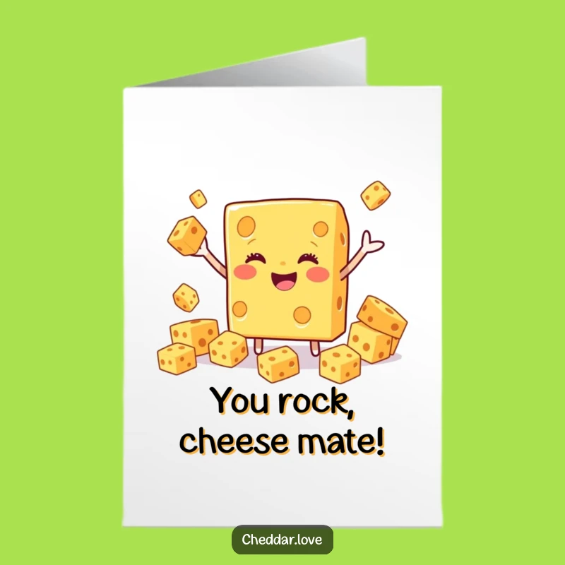 Free Printable Thank You Card: Juggling Cheese - Funny Download