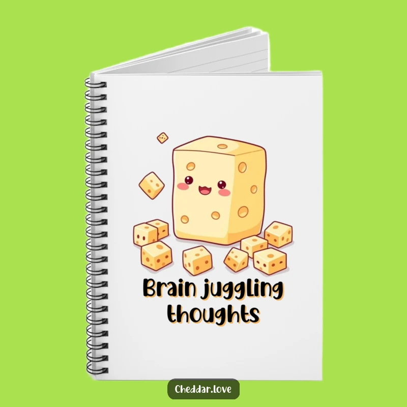 Funny Cheese Juggling Notebook: Jot Down Ideas with Skillful Dairy Fun