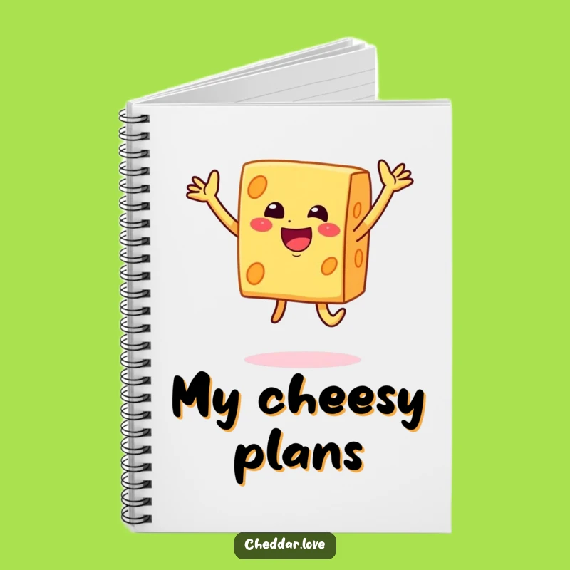 Funny Cheese Jump Notebook: Cheddar Block Journal, Perfect Gift for Foodies